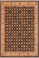 handmade Transitional Kafkaz Brown Beige Hand Knotted RECTANGLE 100% WOOL area rug 8 x 10
